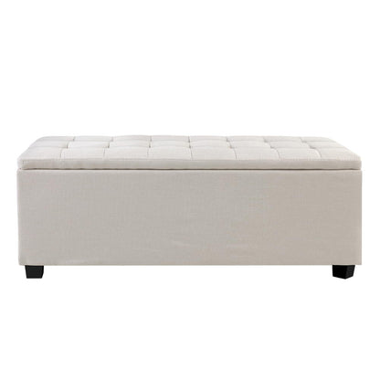 Artiss Large Fabric Storage Ottoman - Grey
