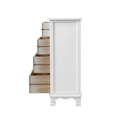 Artiss Vintage Bedside Table Chest 4 Drawers Storage Cabinet Nightstand White Regular