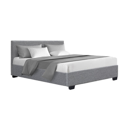 Artiss Nino Bed Frame Fabric - Grey Queen