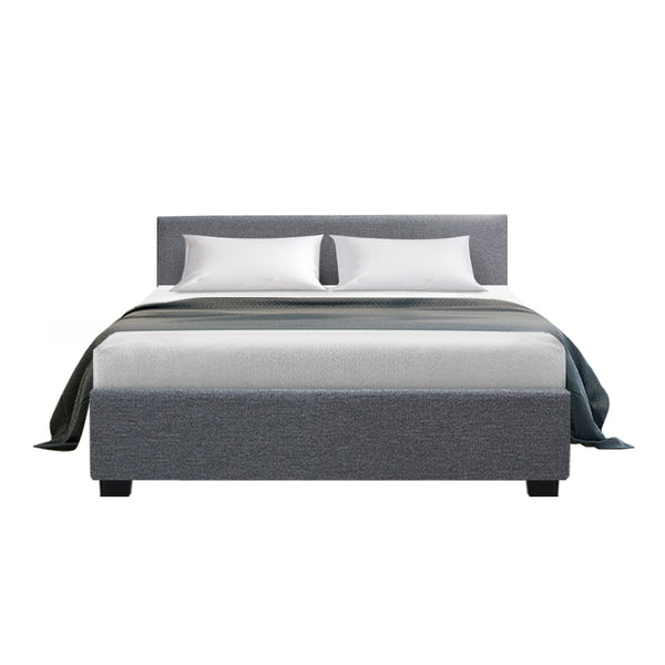 Artiss Nino Bed Frame Fabric - Grey Queen