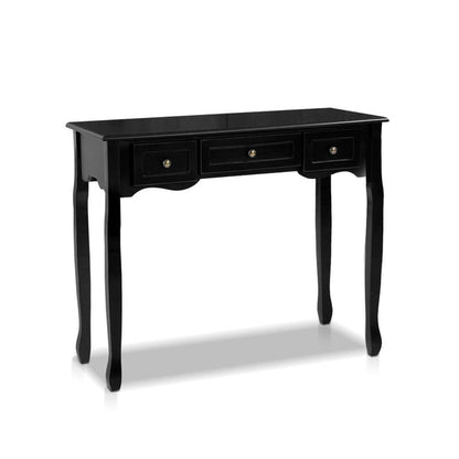 Dressing Table 3 Drawers Black