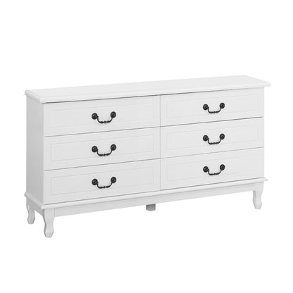 Artiss Chest of Drawers Dresser Table Lowboy Storage Cabinet White KUBI Bedroom