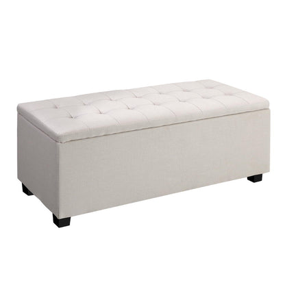 Artiss Large Fabric Storage Ottoman - Grey