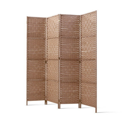 Artiss 4 Panel Room Divider Screen Privacy Timber Foldable Dividers Stand Natural Regular