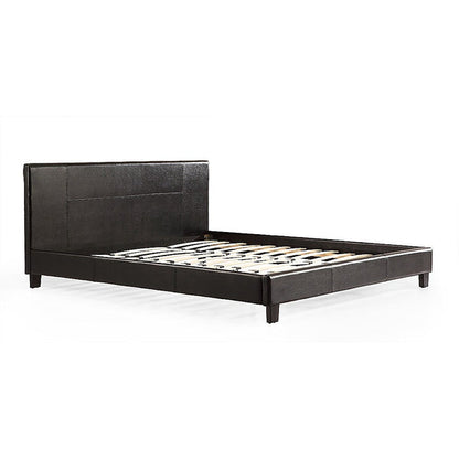 King PU Leather Bed Frame Black