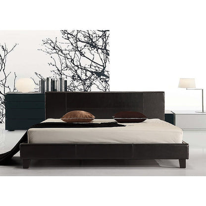 King PU Leather Bed Frame Black