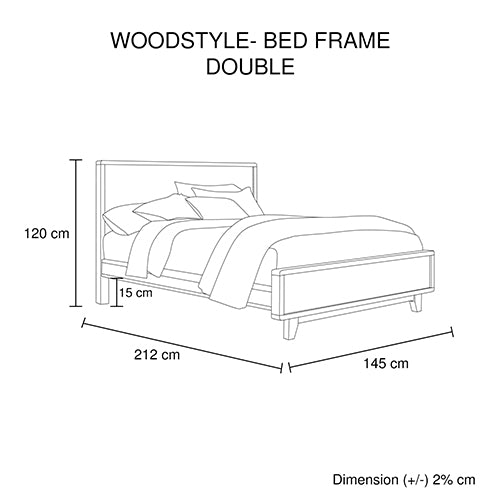 5 Pieces Bedroom Suite King Size in Solid Wood Antique Design Light Brown Bed, Bedside Table , Tallboy & Dresser